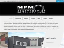 Tablet Screenshot of mpmconst.com